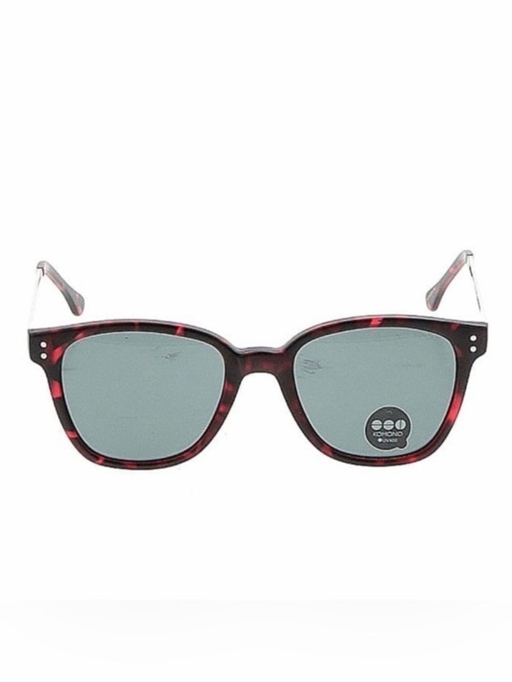 Komono Womens Sunglasses NEW burgundy silver metal arms